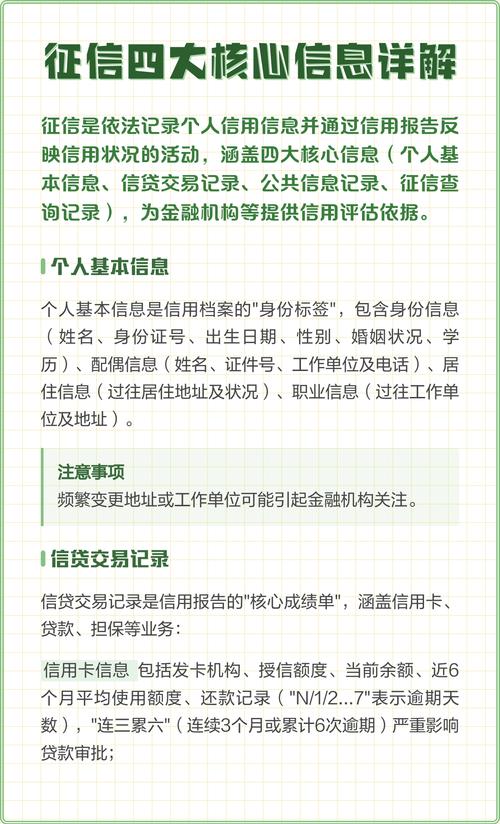 征信四大核心信息详解