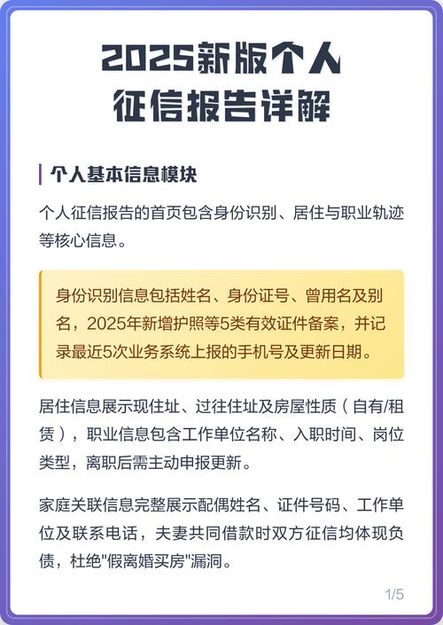2025新版个人征信报告详解